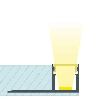 Perfil de Alumínio Integração em Gesso/Pladur para Fita LED até 8mm
