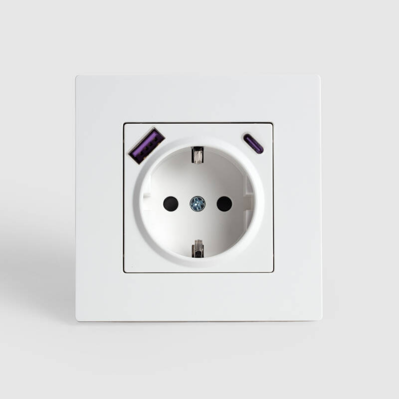 Imagen de Enchufe Schuko Tipo F con USB Luxe 27 Play