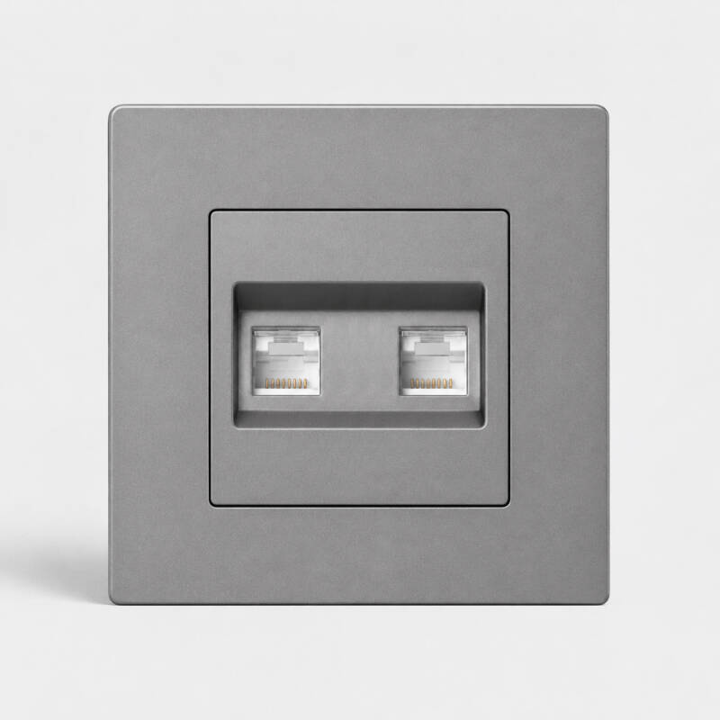 Imagen de Toma Doble RJ45 CAT 6 Internet Luxe 27 Play