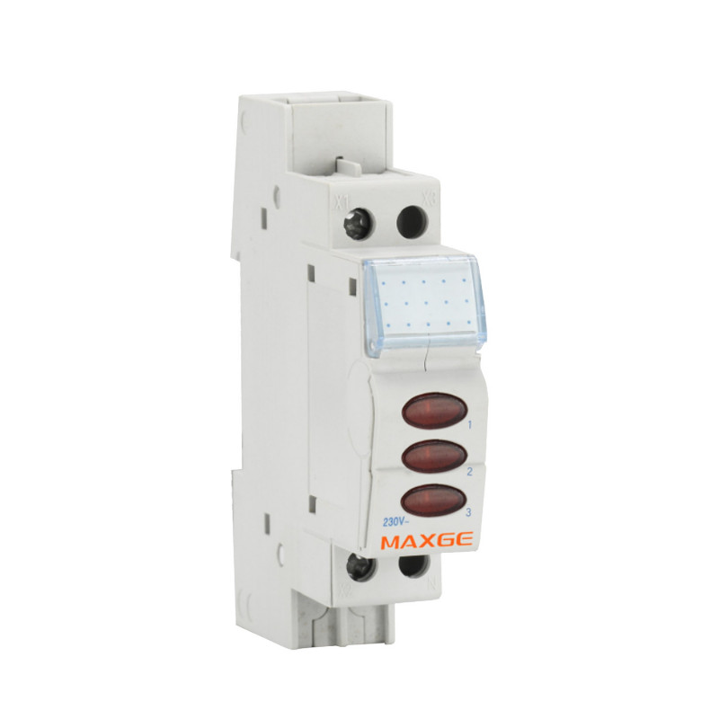 Imagen de Indicador Luminoso Triple LED MAXGE Alpha+ EPSLT 230VAC