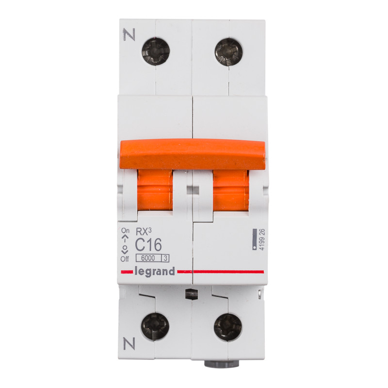 Imagen de Interruptor Magnetotérmico Residencial 1P+N 10-40A 6kA Curva C LEGRAND RX³ 419925
