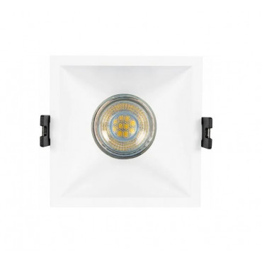 Aro Downlight Cuadrado Bajo UGR para Bombilla LED GU10 Corte 85x85 mm