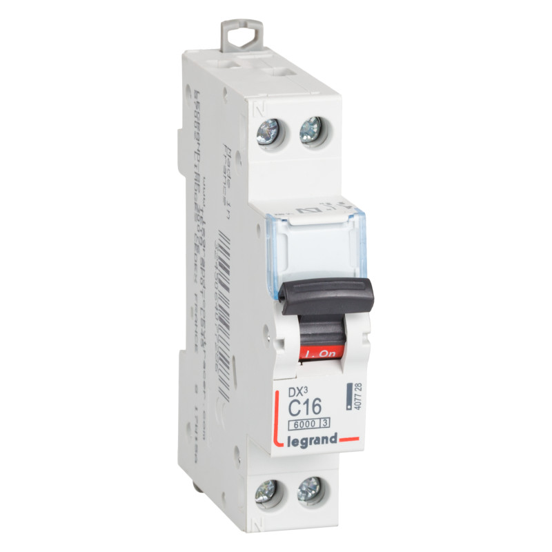 Imagen de Interruptor Magnetotérmico Industrial 1P+N 10-32 A 10kA Curva C LEGRAND DX³ 407726
