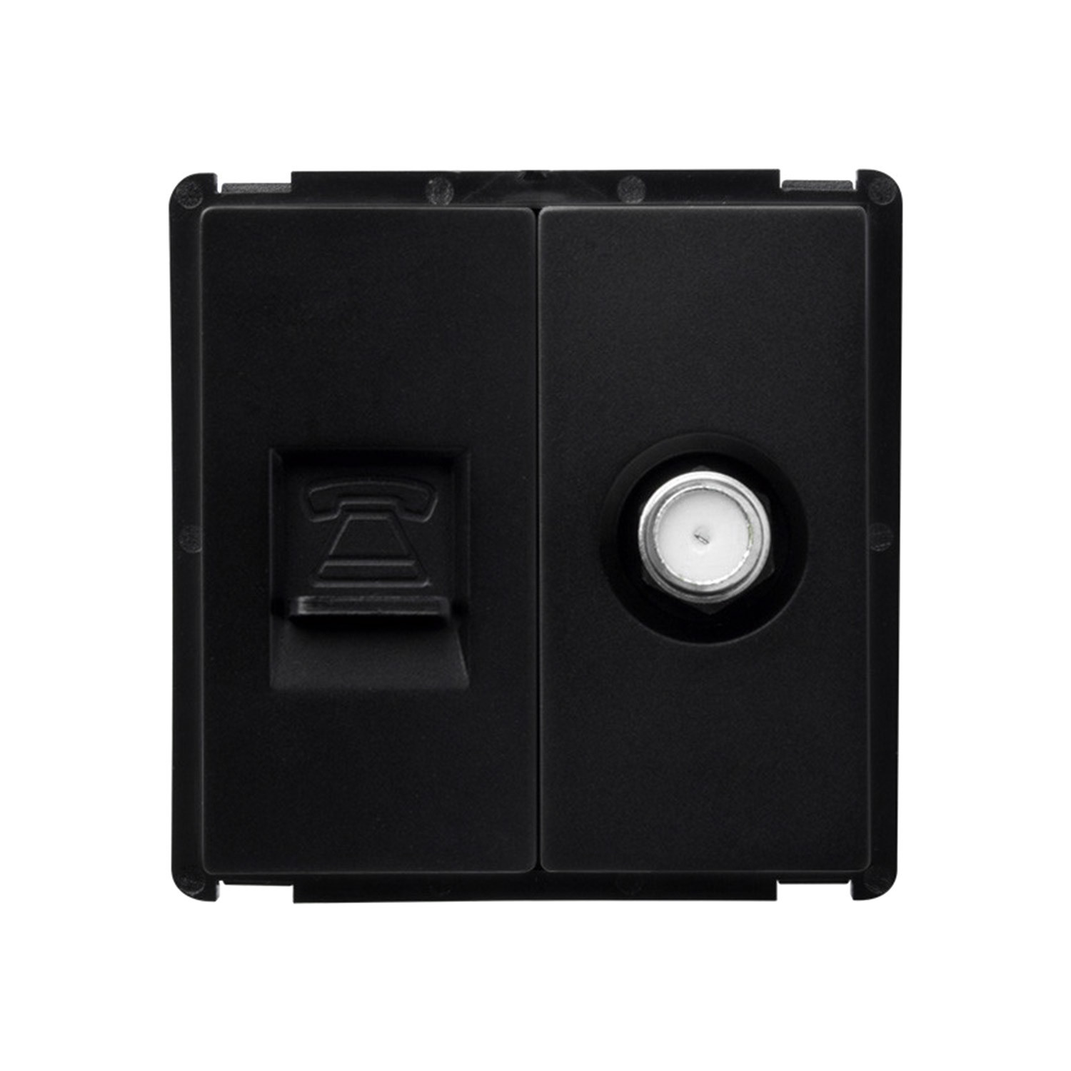 LEDKIA LIGHTING Presa TV + Satelite Nero