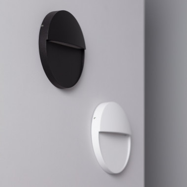Imagem de Aplique de Parede LED 6.5W de Alumínio Circular Jade Preto