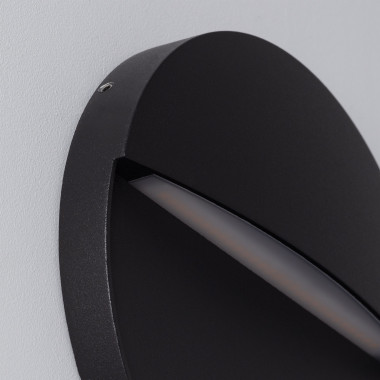 Imagem de Aplique de Parede LED 6.5W de Alumínio Circular Jade Preto