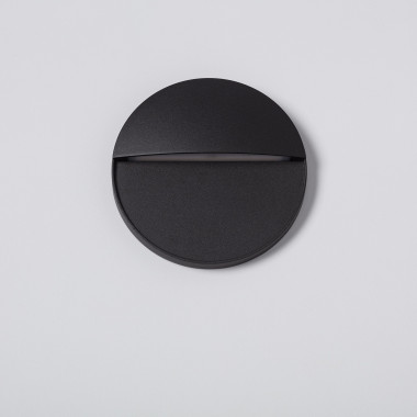 Imagem de Aplique de Parede LED 6.5W de Alumínio Circular Jade Preto