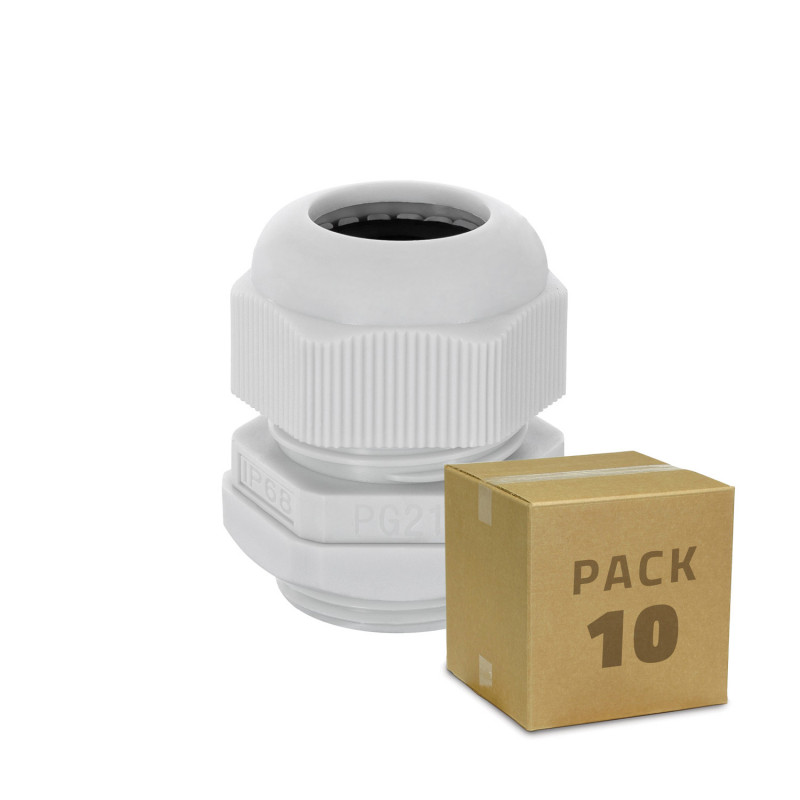 Imagen de Pack 10 Unidades Prensaestopa Nylon IP68 Varios Tamaños 