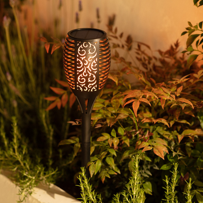 Imagen de [#] Antorcha Solar Exterior LED Efecto Llama con Pincho 78cm