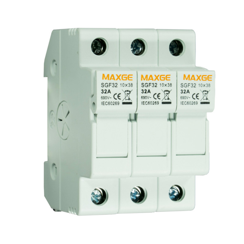 Imagen de Portafusibles Seccionable MAXGE 10x38mm 500V Máx 32A
