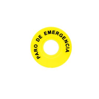 Etiqueta Paro de Emergencia para Pulsador MAXGE Ø40 mm