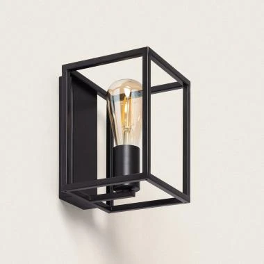 Aplique de Pared Metal Crate Negro