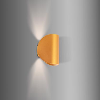 Aplique de Pared LED 6W de Aluminio Iluminación Doble Cara Gaia Dorado