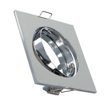 Aro Downlight Cuadrado Basculante para Bombilla LED GU10 / GU5.3 Corte Ø 72 mm