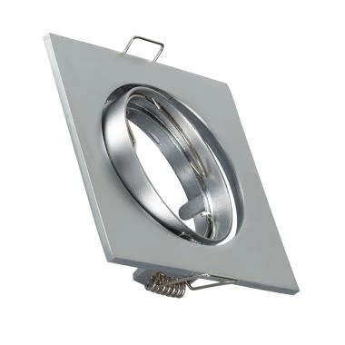 Aro Downlight Cuadrado Basculante para Bombilla LED GU10 / GU5.3 Corte Ø 72 mm