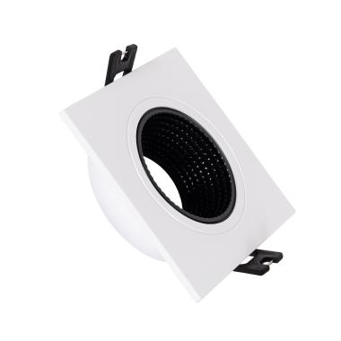 Aro Downlight Quadrado Basculante para Lâmpada LED GU10 / GU5.3 Corte Ø80 mm