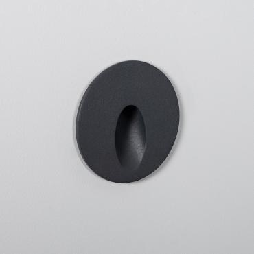 Fotografía del producto: Baliza Exterior LED 3W Empotrable Pared Circular Gris Boiler