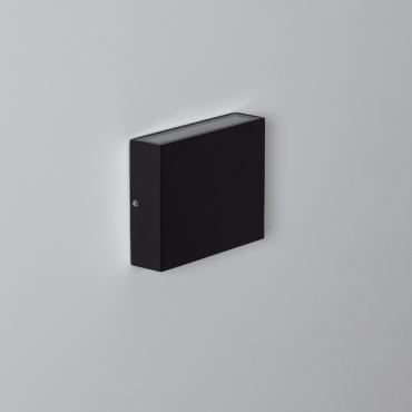 Aplique de Parede Exterior LED 6W Iluminação Dupla Face Quadrado Preto Kaysa 