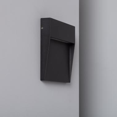 Baliza Exterior LED 6.5W Superficie Pared Cuadrado Negro Jade