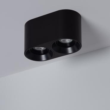 Fotografia do produto: Aplique de Teto Duplo Preto com Lâmpada GU10 Space 
