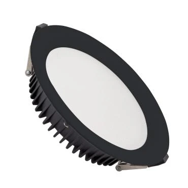 Fotografía del producto: Downlight LED 24W Circular SAMSUNG Aero 130 lm/W Microprismático LIFUD Corte Ø 200 mm Negro