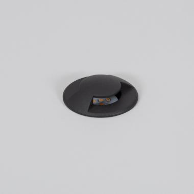 Baliza Exterior LED Empotrable Suelo 2L 24V DC Loto Negro