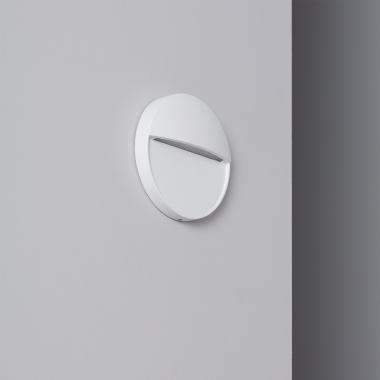Aplique de Parede LED 4W de Alumínio Circular Jade Branco