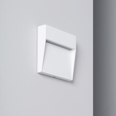 Baliza Exterior LED 4W Superficie Pared Cuadrado Blanco Jade