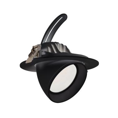Downlight LED 48W Circular Direccionable Chip OSRAM CCT Seleccionable 120 lm/W LIFUD Corte Ø 200 mm Negro