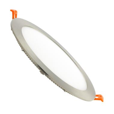 Placa LED Circular SuperSlim 18W Silver Corte Ø 205 mm