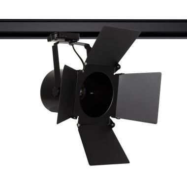 Foco Portalâmpadas de Carril Trifásico Cinema para lâmpadas E27 PAR30