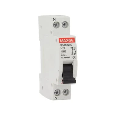 Interruptor Magnetotérmico Residencial DPN 1P+N 6-32A 6kA Curva C Industrial/Terciario/Residencial MAXGE Alpha+