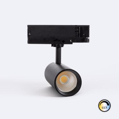 Foco Carril LED Trifásico 20W Carlo CCT Seleccionable Negro