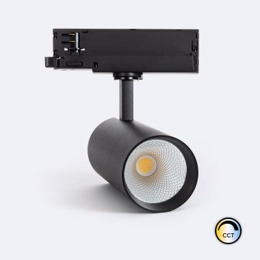 Foco Carril LED Trifásico de 30 W  Carlo LIFUD com CCT Selecionável, Preto