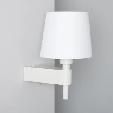 Lámpara de Pared de Metal y Tela Chini