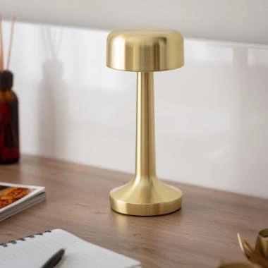 Imagen de Lámpara de Mesa LED Portátil Metal con Batería USB Recargable Ciara