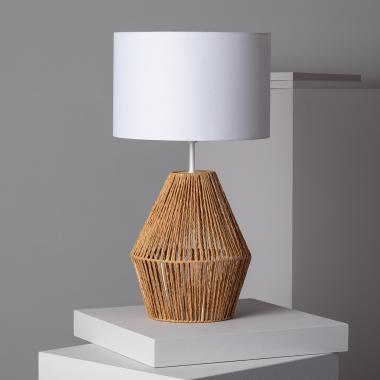 Lámpara de Mesa de Papel Trenzado Trilla