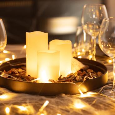 Fotografia do produto Pack de 3 Velas LED Cera Natural