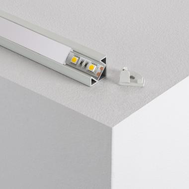 Perfil de Aluminio para Esquinas Plano 1m para Fita LED Até 10 mm
