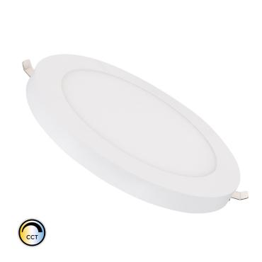 Fotografia do produto: Plafon LED 18W CCT Selecionável Circular de Corte Ajustável Ø75-210 mm Moldura Alumínio