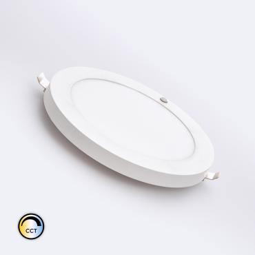 Fotografia do produto: Placa LED 18W CCT Seleccionável Circular com Detector PIR Corte Ajustável Ø50-170 mm