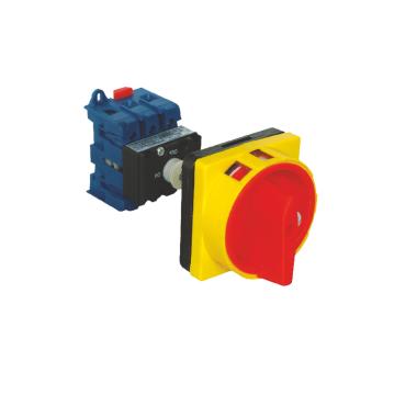 Interruptor Seccionador de corte de carga com Paragem de emergência Carril DIN MAXGE 4P 25-100A Comando em porta