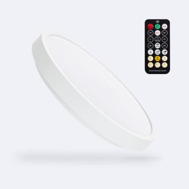 Plafón LED para Exterior 18W Circular con Detector de Movimiento Radar con Mando Ø300 mm