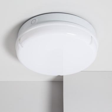 Plafón LED 24W Circular para Exterior Ø285 mm IP65 com Sensor de Movimento PIR e Luz de Emergência IP65 Hublot