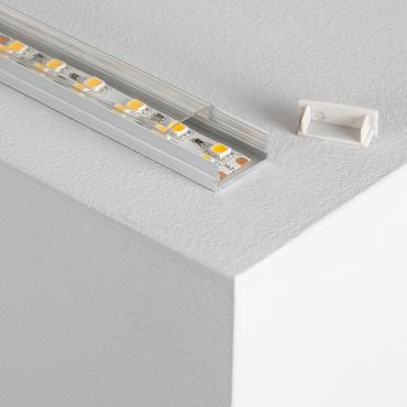 Fotografia do produto: Perfil de Alumínio Superficie 2m para Fita Dupla LED Até 20mm