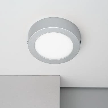 Plafón LED 6W Circular Aluminio Slim Ø110 mm CCT Seleccionable Galán SwitchDimm