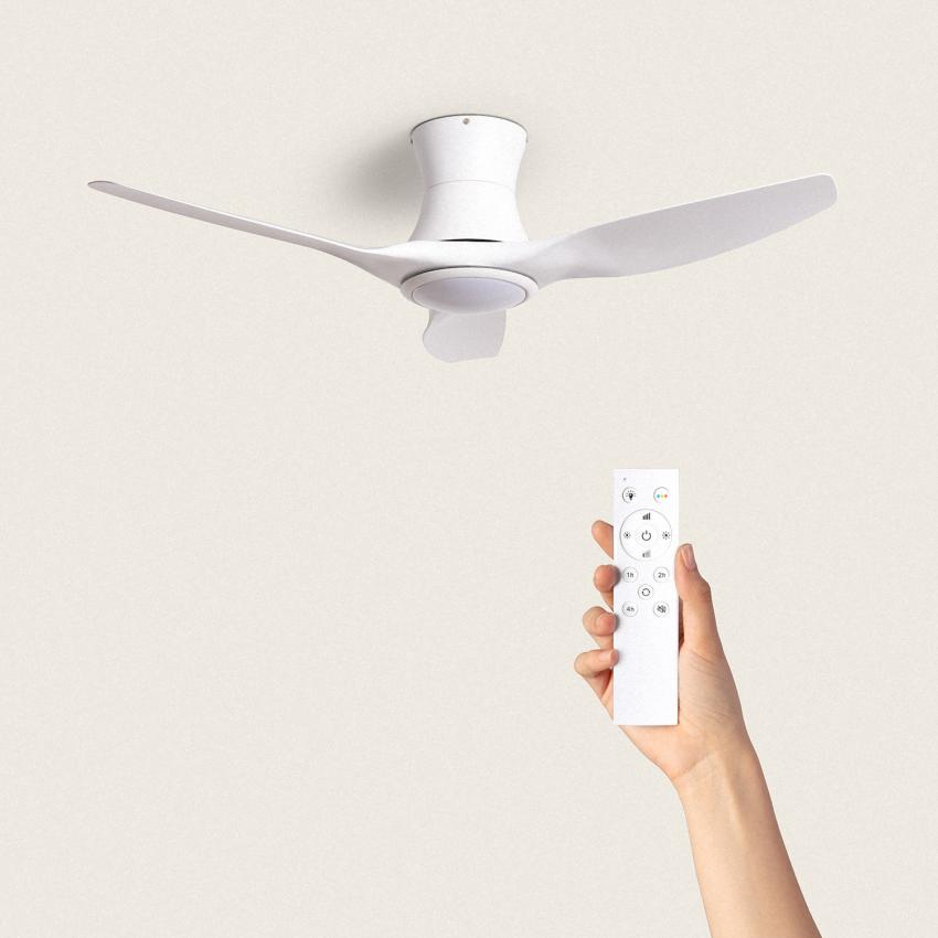 Ventoinha de Teto Silenciosa Salamina Branco 132cm Motor DC