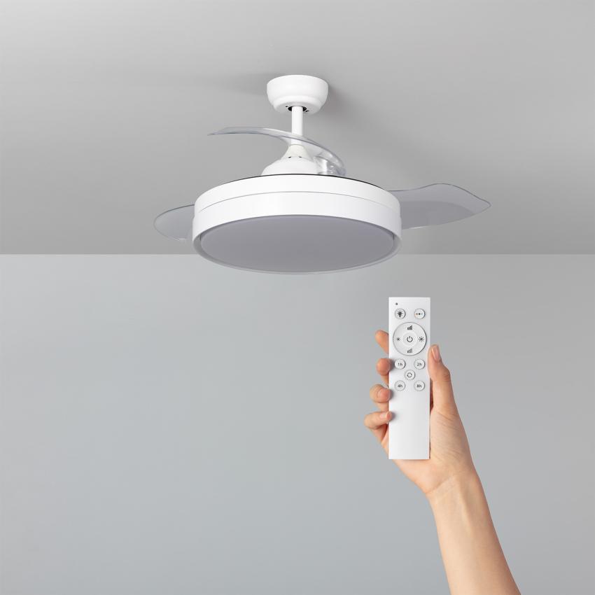 Ventilador de Techo Retráctil Silencioso Dalori Blanco 106cm Motor DC