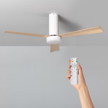 Ventoinha de Teto LED Kurto Branco 122cm Motor DC
