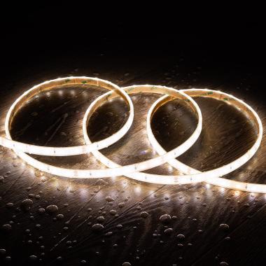 Tira LED 24V SMD 60 LED/m 5m 5W/m 500lm/m Ancho 10mm Corte 10cm Sumergible IP68 SILICONE FLEX
